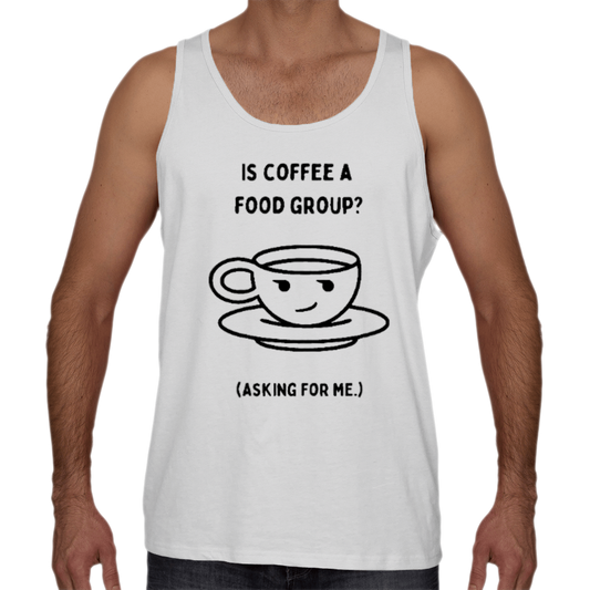 Is Coffee a Food Group Organic Unisex Tank (White)