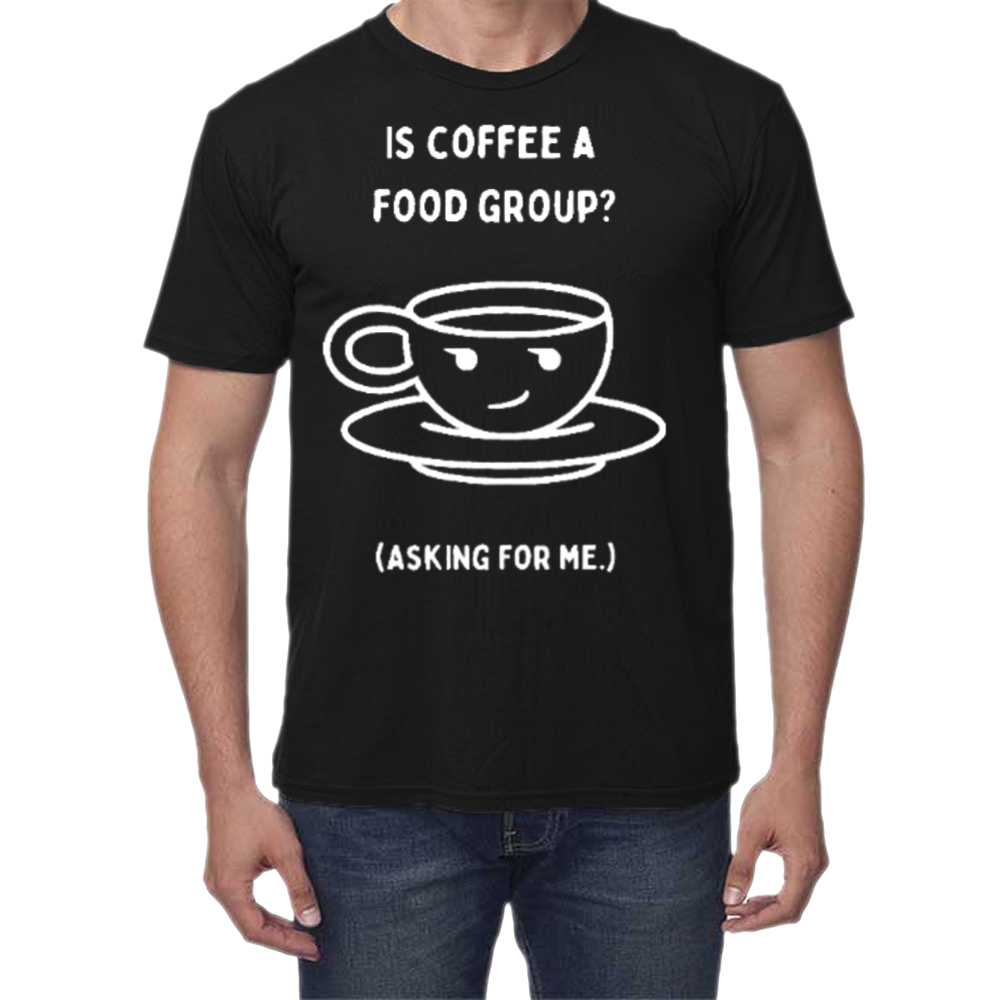 Is Coffee a Food Group Organic Bamboo Unisex Tshirt (Dark)