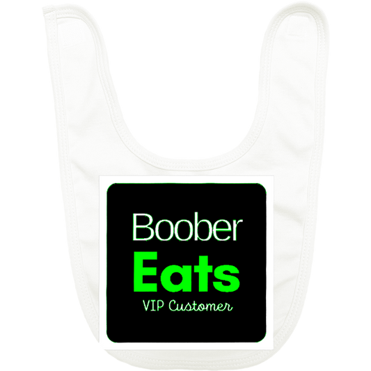 Boober Eats VIP Customer Bib - White