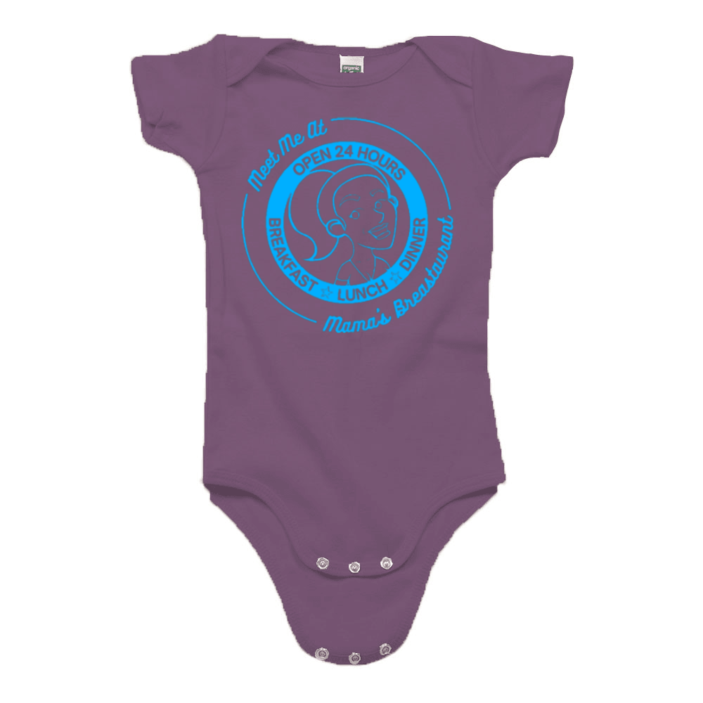 Mama's Breastaurant Blue Logo Onesie