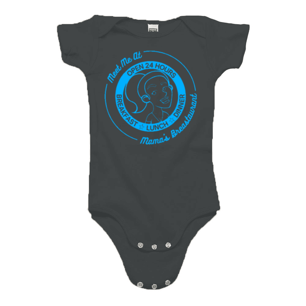 Mama's Breastaurant Blue Logo Onesie