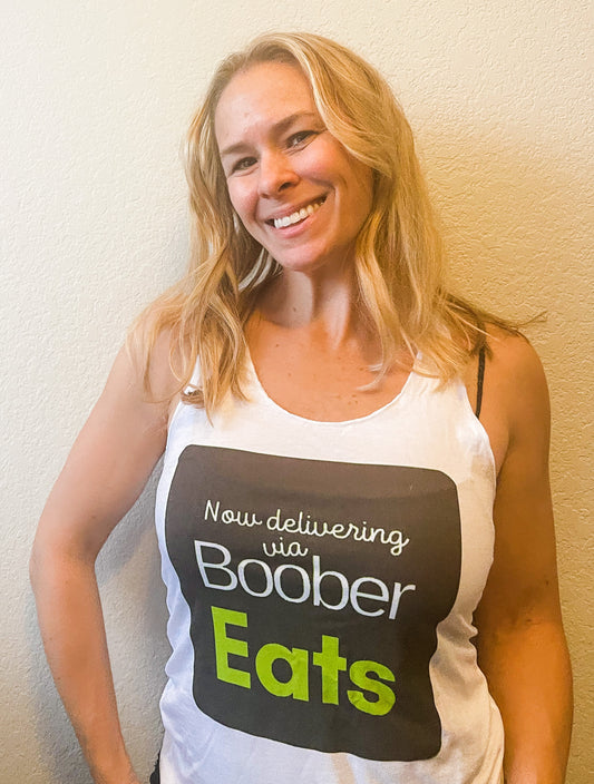 Now Delivering Boober Eats Tank - White