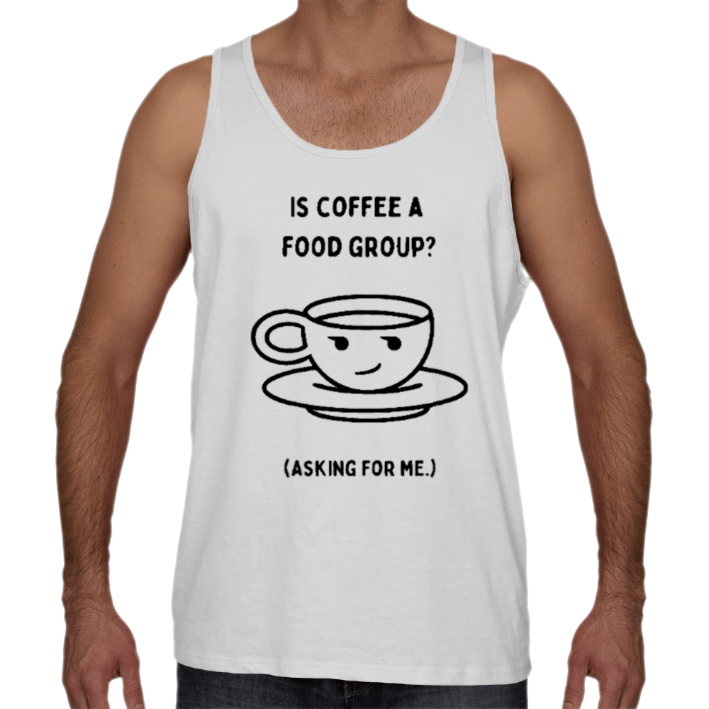 Is Coffee a Food Group Organic Unisex Tank (White)