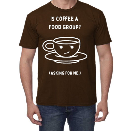 Is Coffee a Food Group Organic Bamboo Unisex Tshirt (Dark)