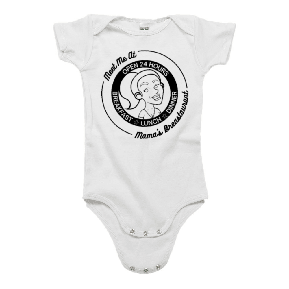 Mama's Breastaurant Black Logo Onesie