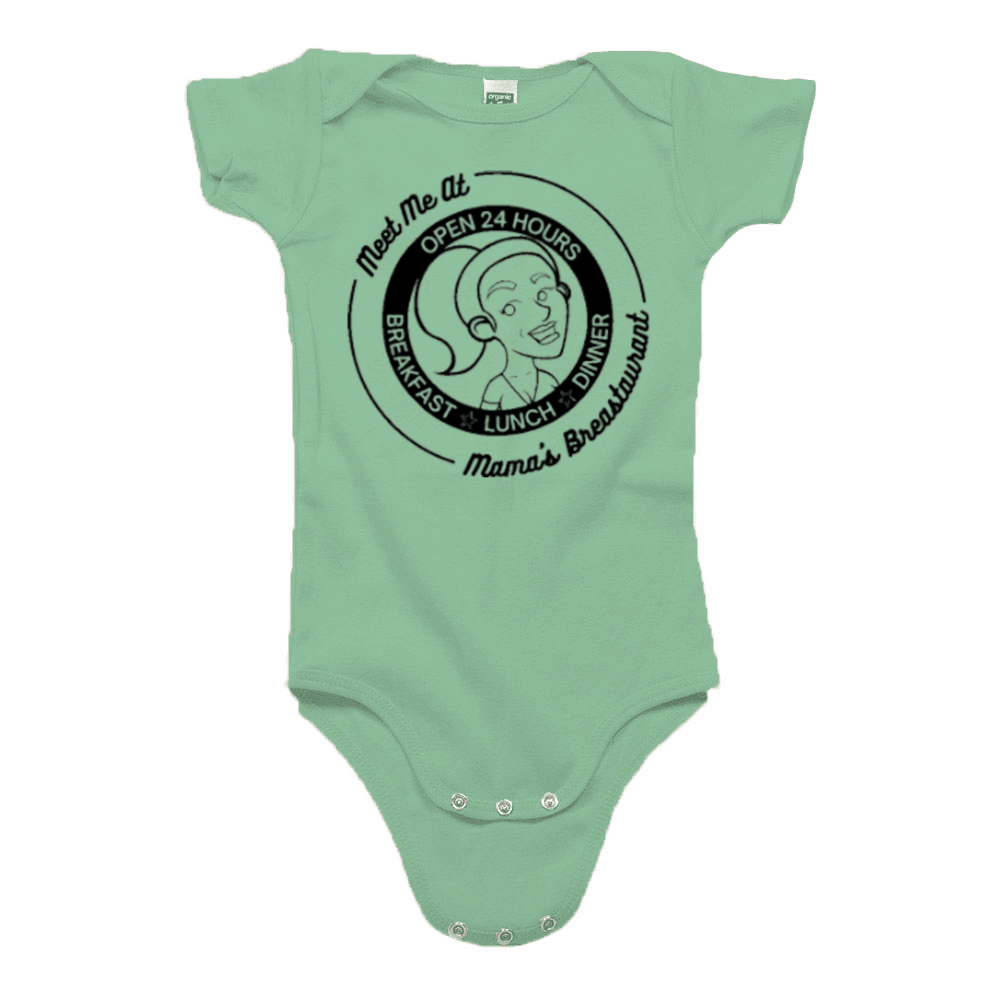 Mama's Breastaurant Black Logo Onesie