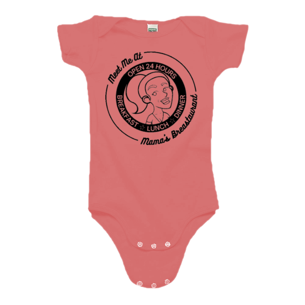 Mama's Breastaurant Black Logo Onesie