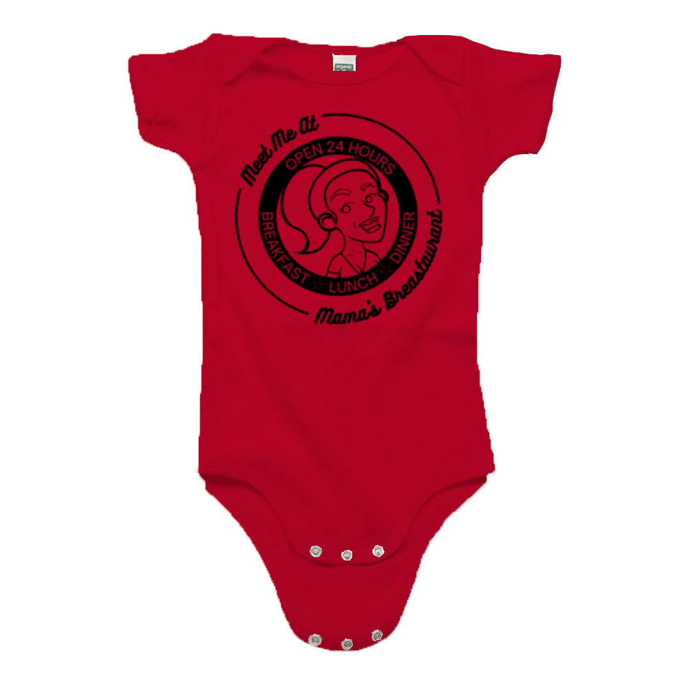 Mama's Breastaurant Black Logo Onesie