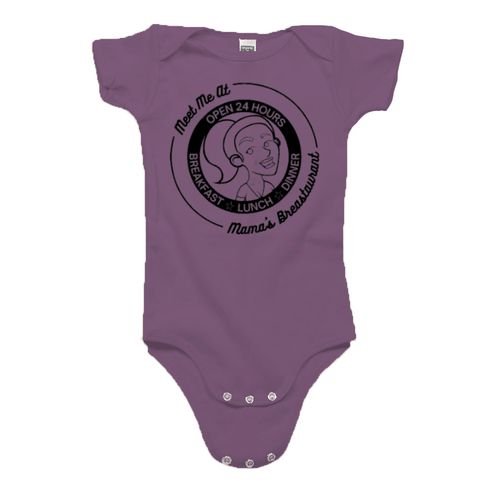 Mama's Breastaurant Black Logo Onesie