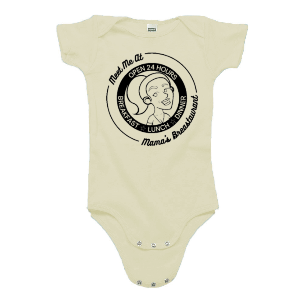 Mama's Breastaurant Black Logo Onesie