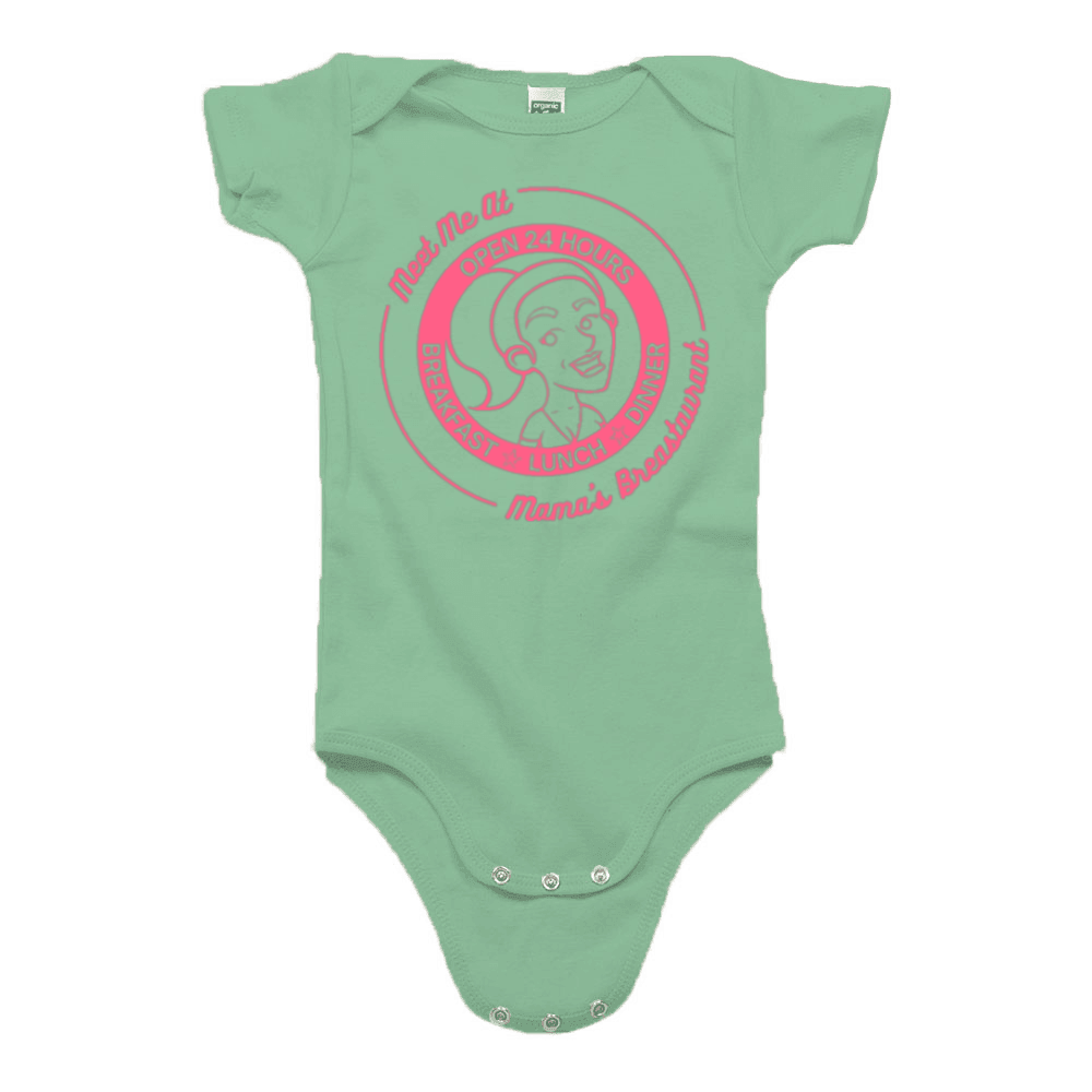 Mama's Breastaurant Pink Logo Onesie