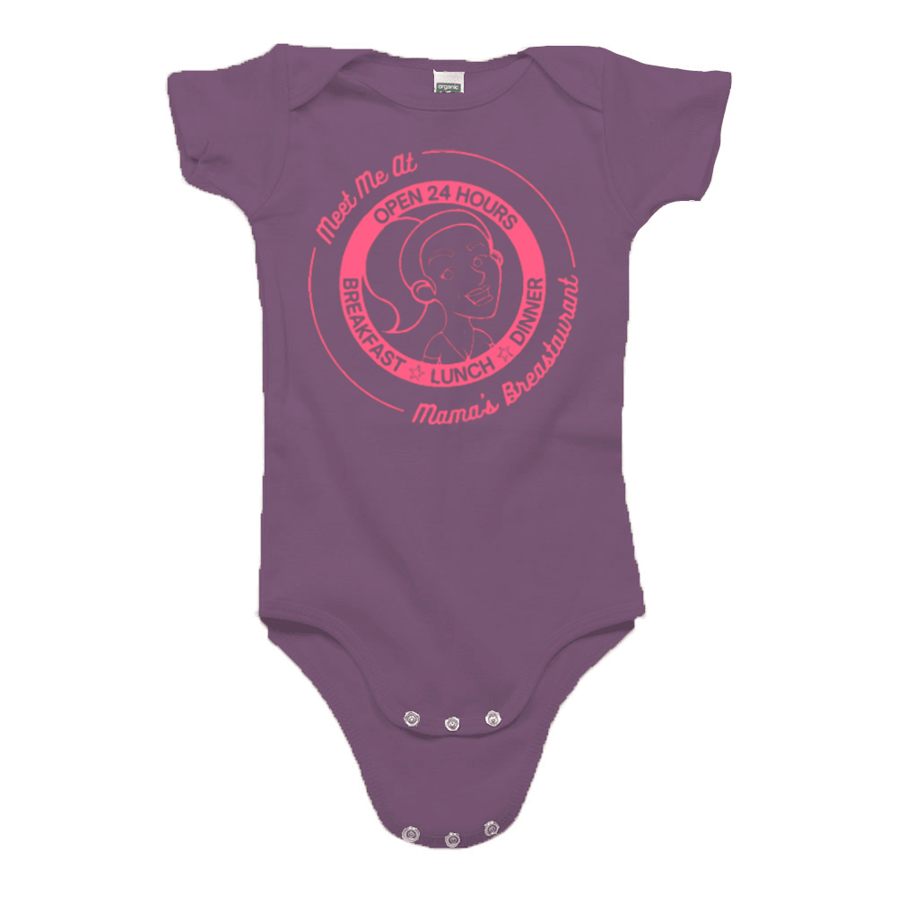 Mama's Breastaurant Pink Logo Onesie