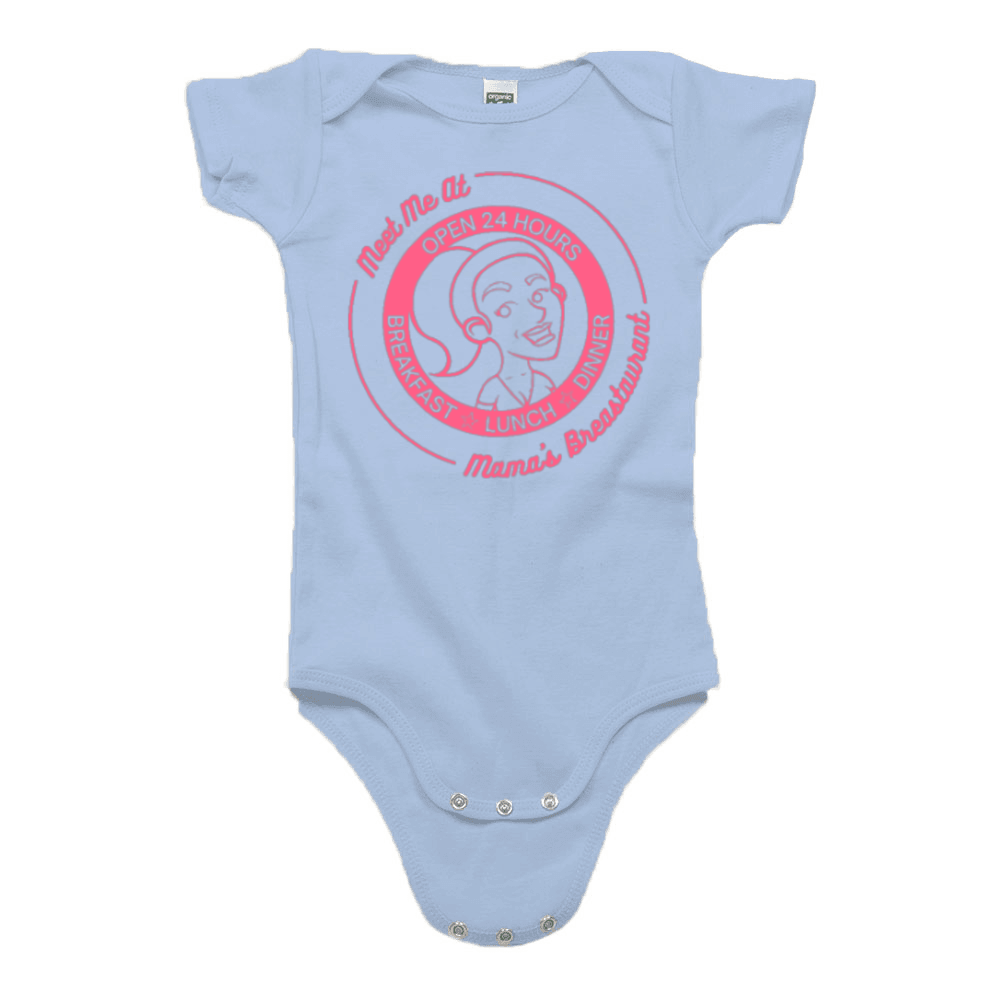 Mama's Breastaurant Pink Logo Onesie