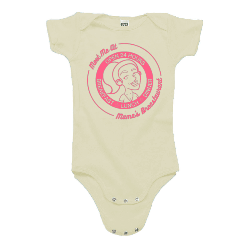 Mama's Breastaurant Pink Logo Onesie