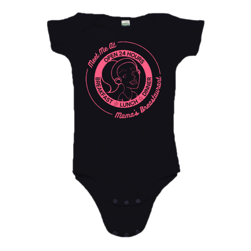 Mama's Breastaurant Pink Logo Onesie