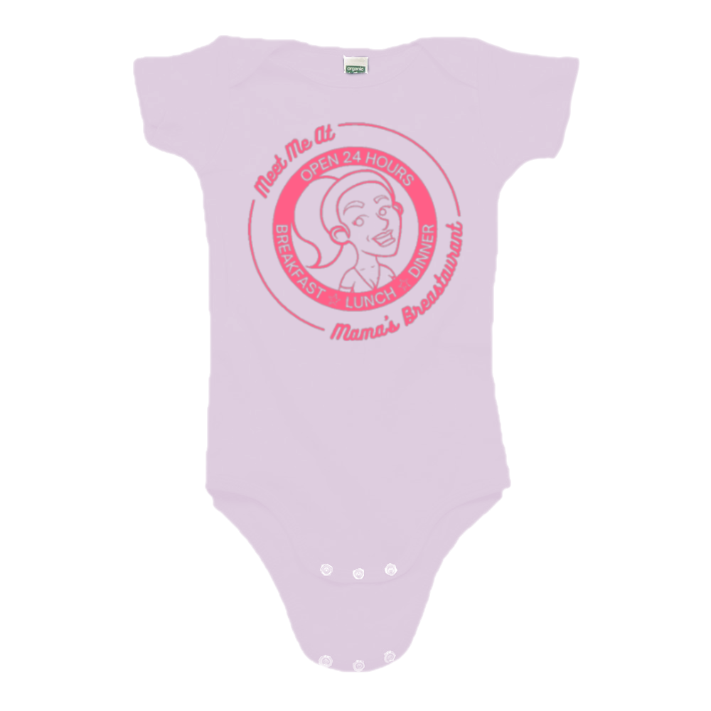 Mama's Breastaurant Pink Logo Onesie