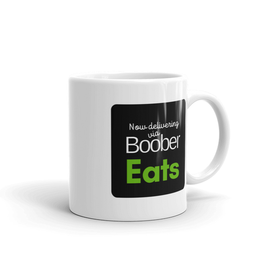 Now Delivering Boober Eats Mug